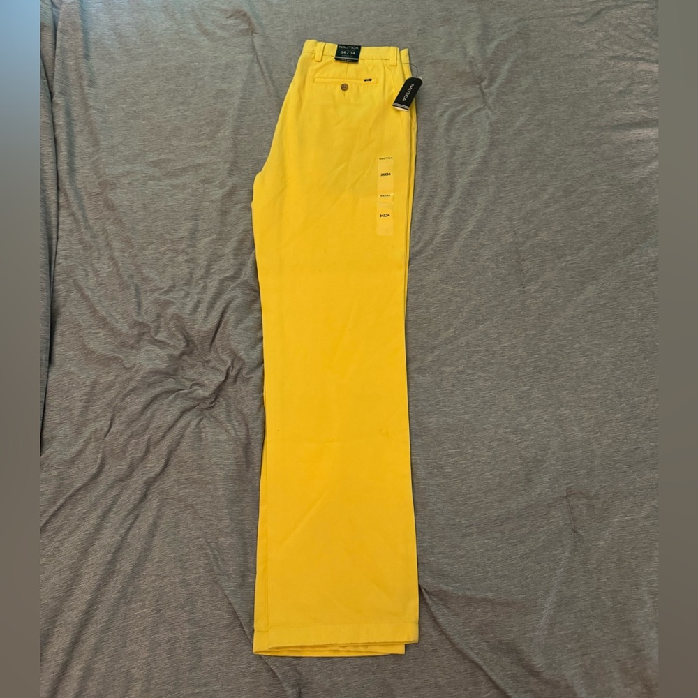 Nautica Men's Bright Yellow Chinos - Picture 4 of 4